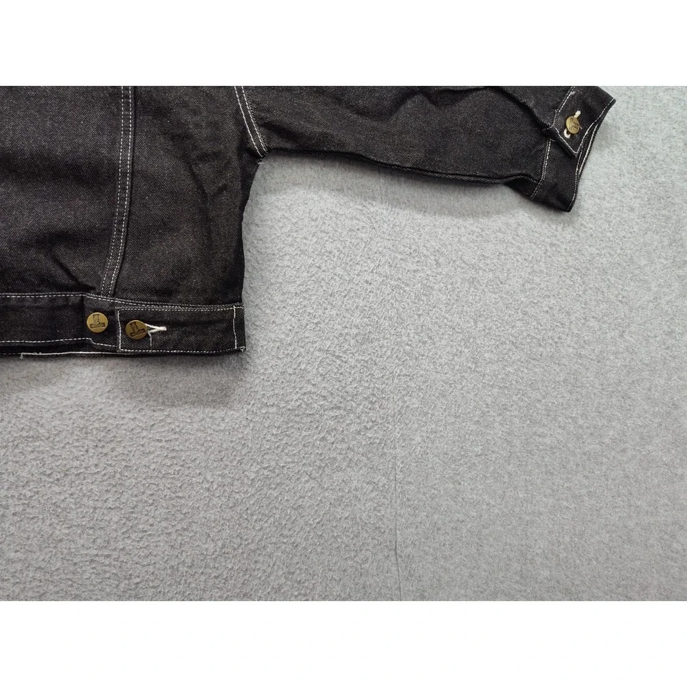 French Toast Boy Jacket XS Black Denim 100% Cotton Long Sleeve‎ Regular Pockets